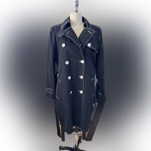 Lauren Jeans Company Black Denim Trenchcoat